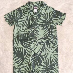Tea Collection Green Leaf Print One Piece